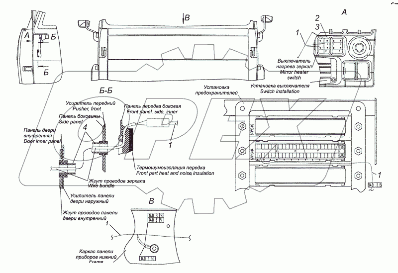65115-3741008 Установка оборудования обогрева зеркал